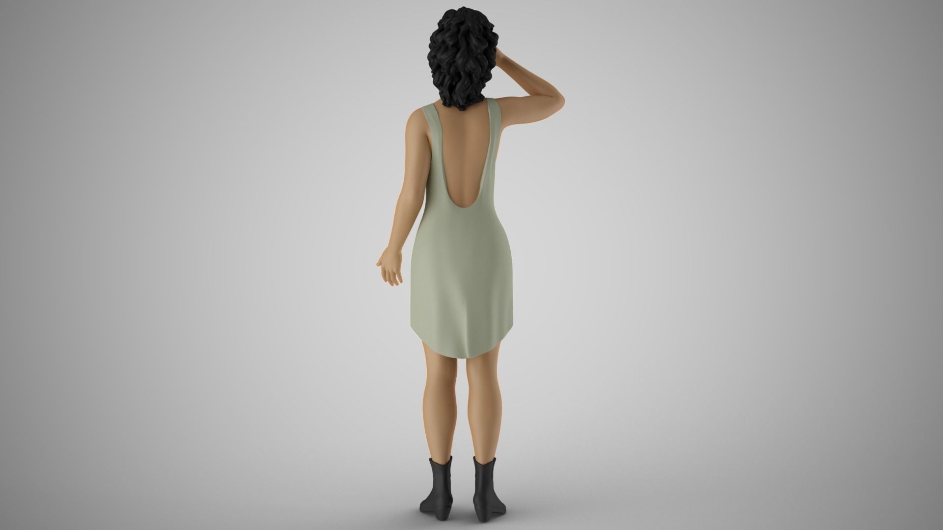 Girl Confusion of Thoughts 3D print model_7