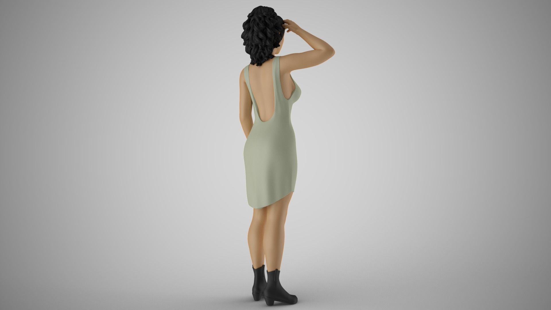 Girl Confusion of Thoughts 3D print model_5