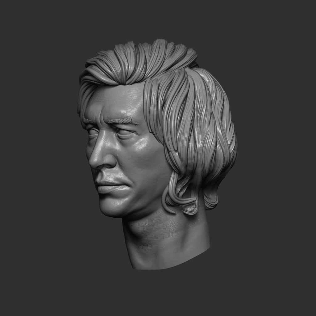 Adam Driver Head 3D model_2