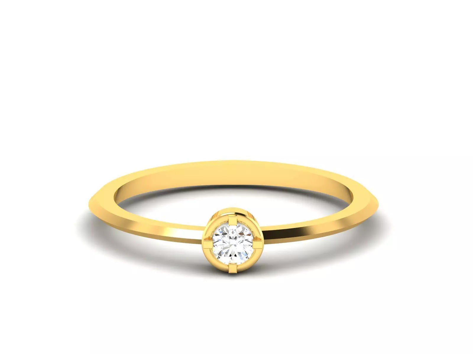 Solitaire Women Wedding Ring 3dm STL FBX OBJ Render 3D print model