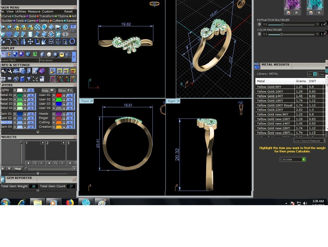 Solitaire Women Wedding Ring 3dm STL FBX OBJ Render 3D print model_9