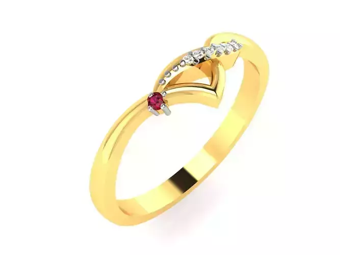 Solitaire Women Wedding Ring 3dm STL FBX OBJ Render