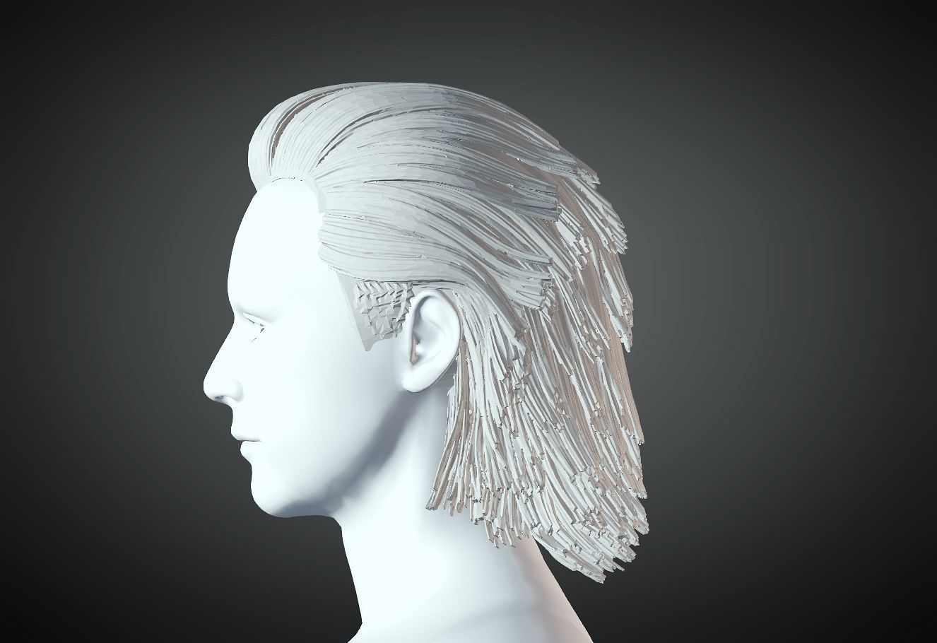 3D Hair style for Man 91 3D model 3D print model_1