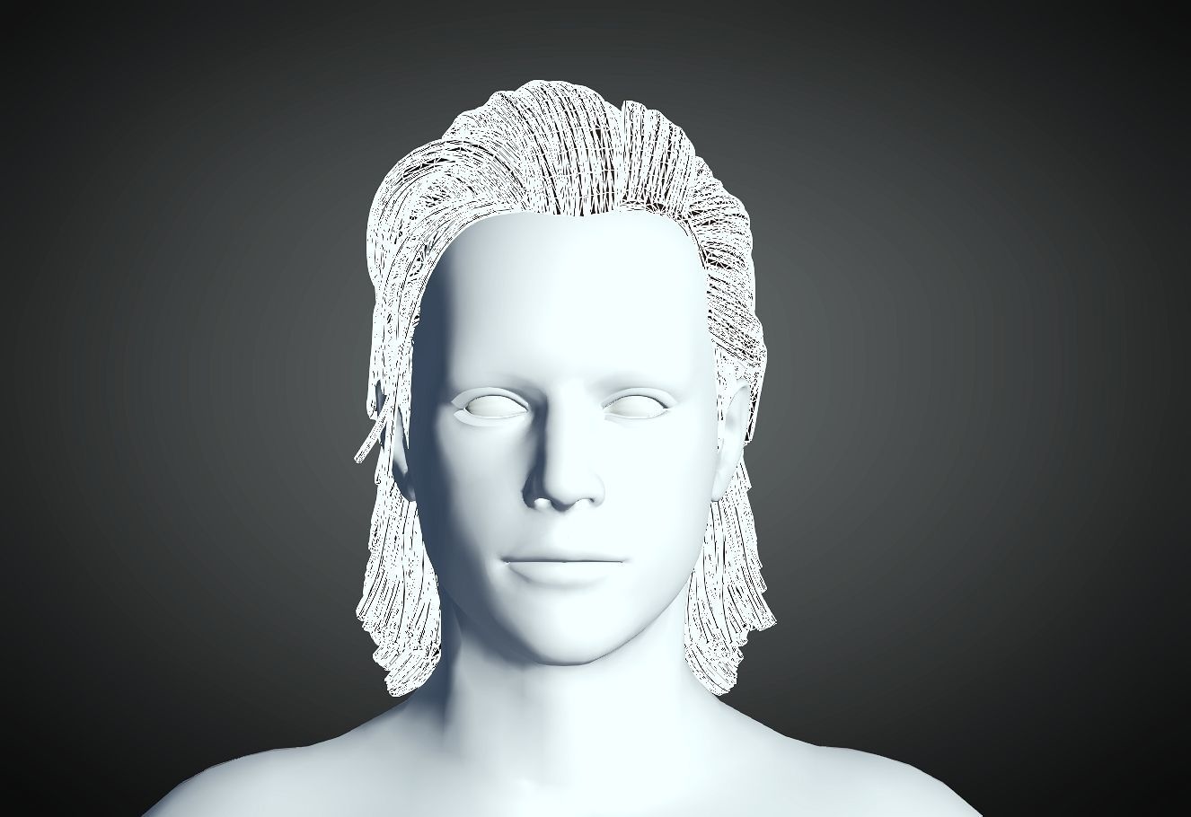 3D Hair style for Man 91 3D model 3D print model_4