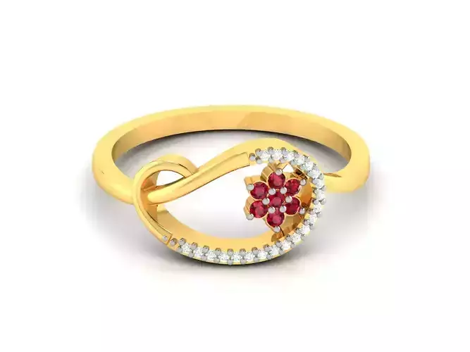 Solitaire Women Engagement Wedding Ring 3dm STL FBX OBJ Render