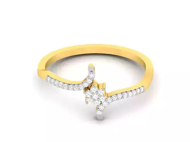 Solitaire Women Engagement Wedding Ring 3dm STL FBX OBJ Render