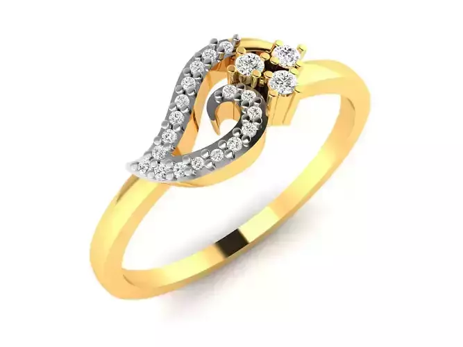 Solitaire Women Engagement Wedding Ring 3dm STL FBX OBJ Render