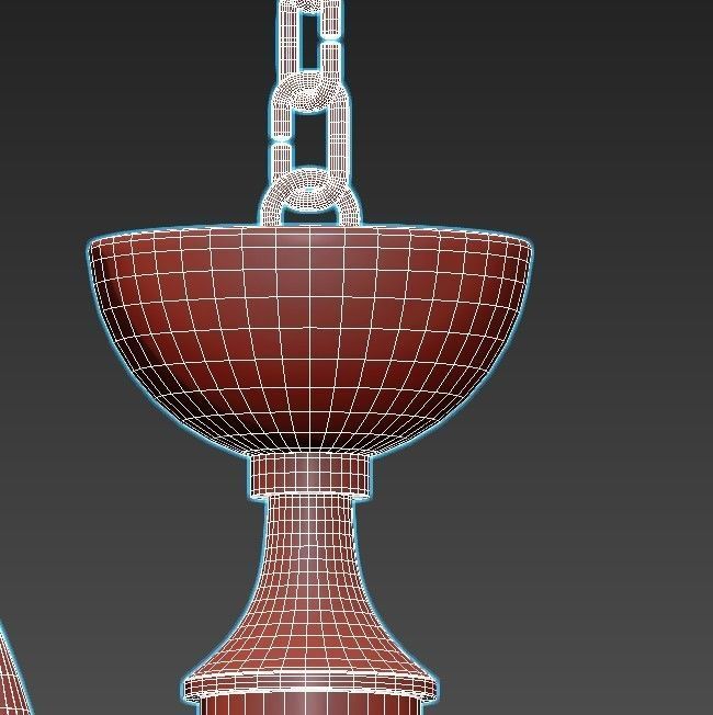 odeon-light-zefiro-3932-6 chandelier with four lights 3D model_5