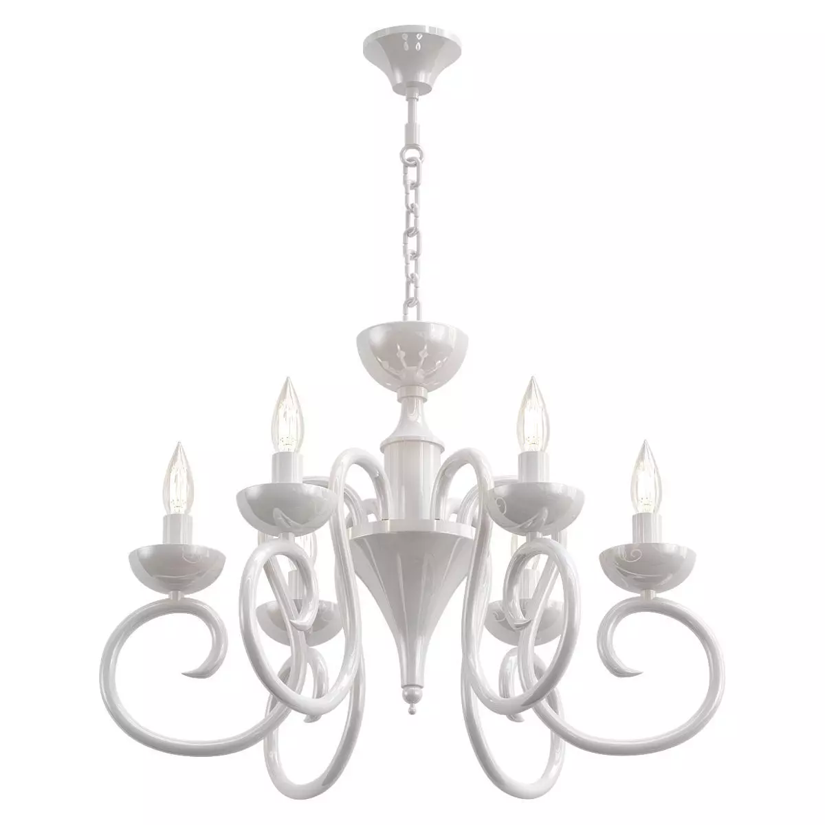 odeon-light-zefiro-3932-6 chandelier with four lights 3D model_0