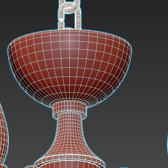 odeon-light-zefiro-3932-8 chandelier with four lights 3D model_5