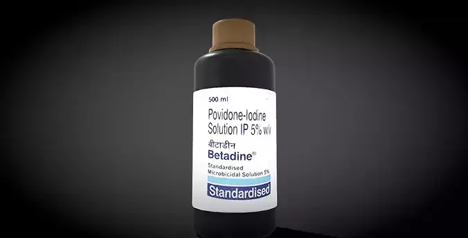 betadine bottle of liquid