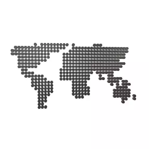 Earth Map Hexagon Style v1 001