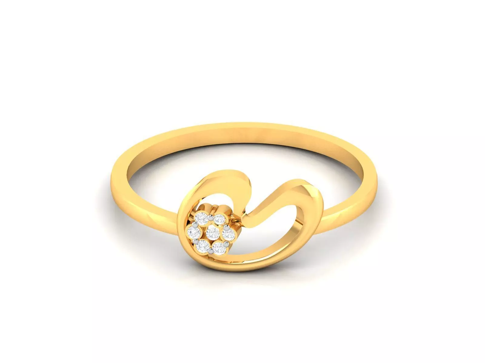 Solitaire Engagement Wedding Ring 3dm STL FBX OBJ Render 3D print model