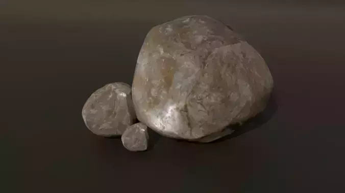 Realistic Space Rock - PBR Model