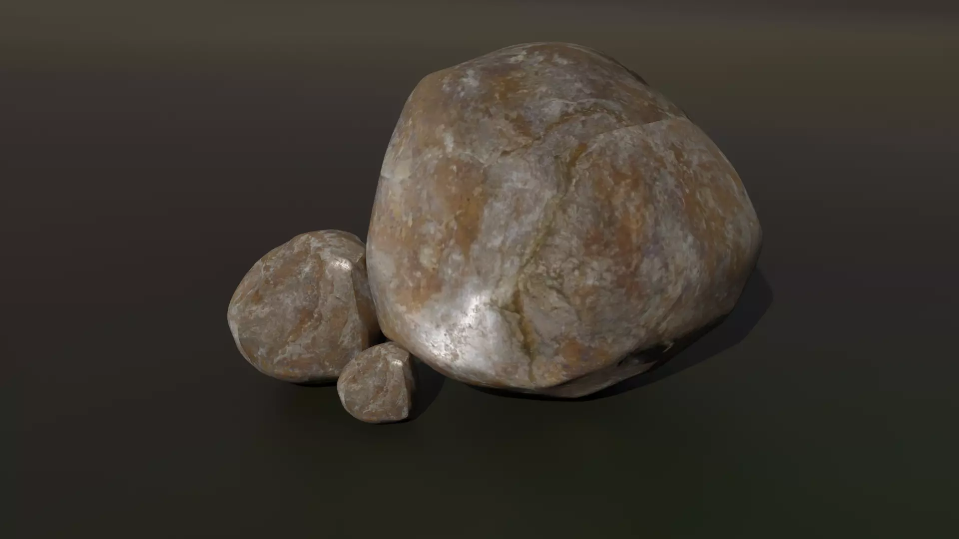 Realistic Space Rock - PBR Model 3D model_0