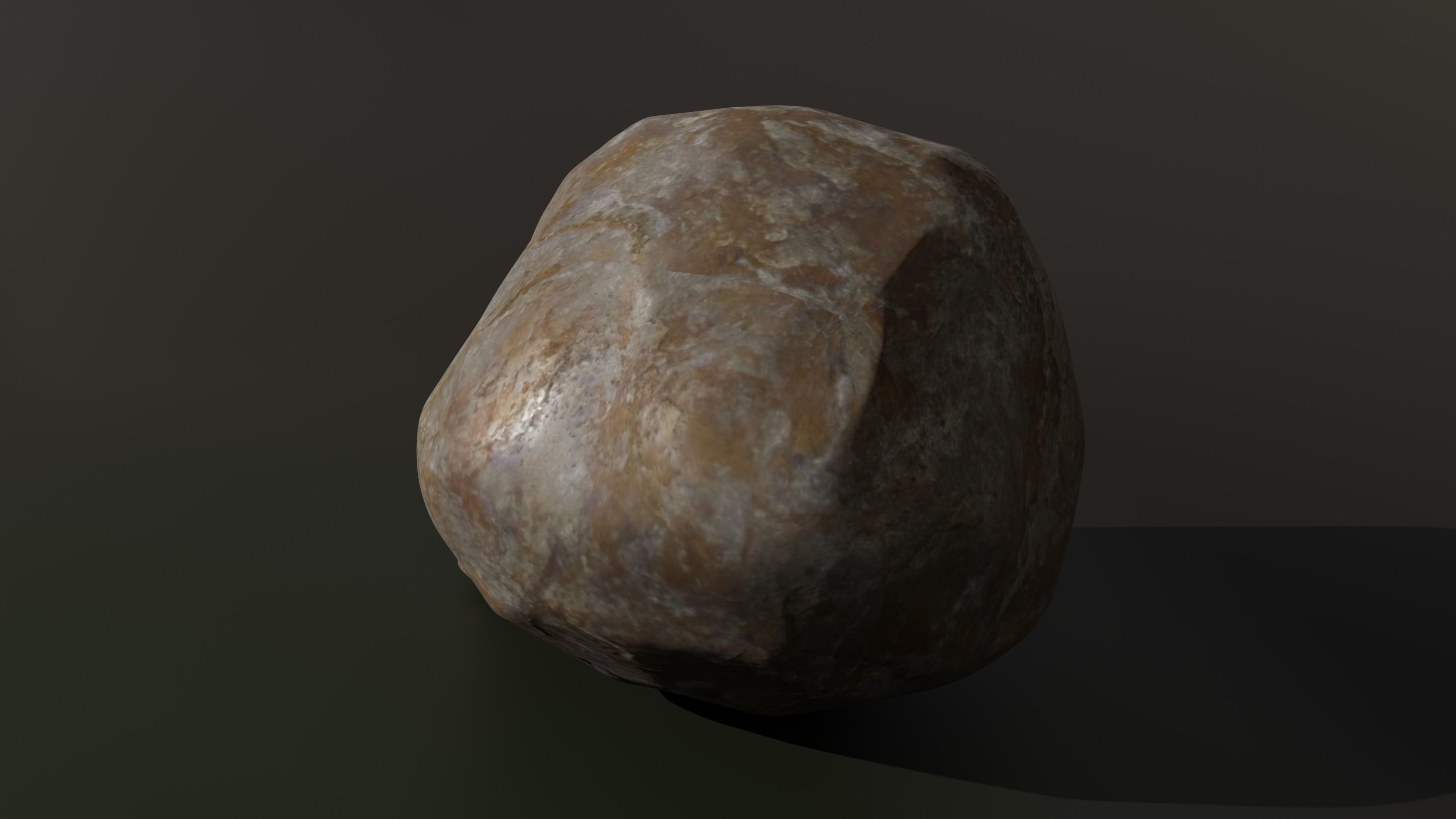 Realistic Space Rock - PBR Model 3D model_4