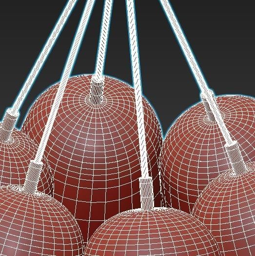 Lumion-Joseph-4 three light chandelier with clear glass shades 3D model_5