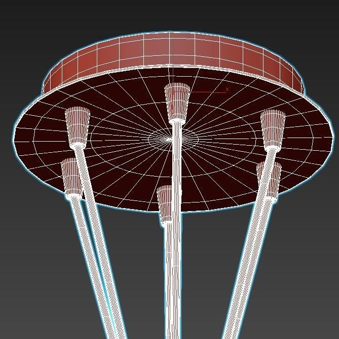 Lumion-Joseph-4 three light chandelier with clear glass shades 3D model_4