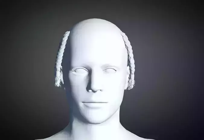 3D Hair style for Man 107 3D model