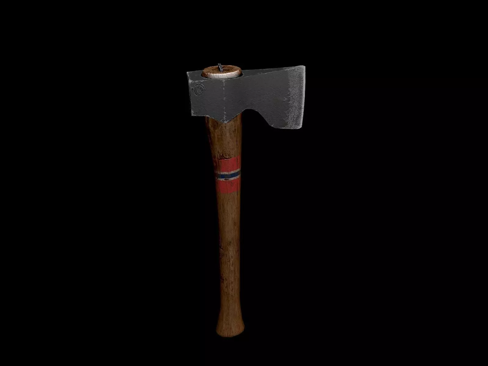 Wooden Handle Axe Outdoor Camping -game ready Free low-poly 3D model