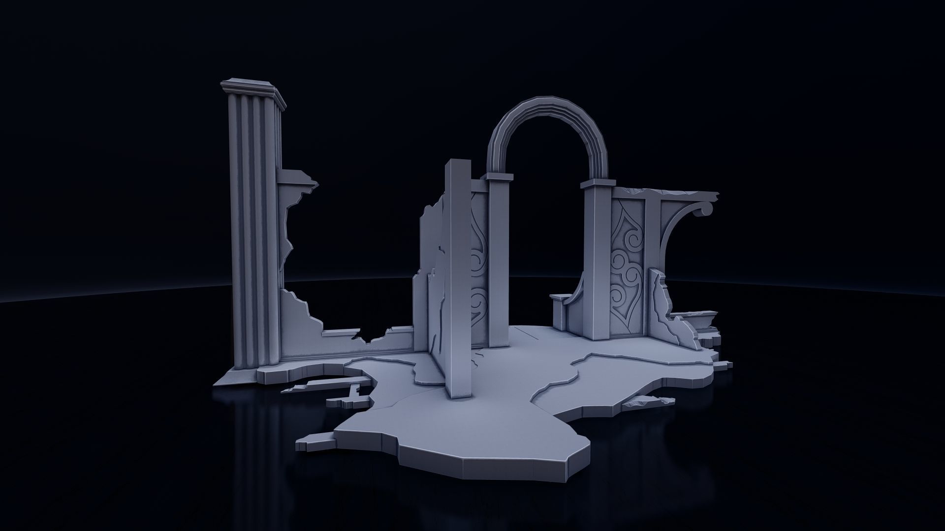 Ruins AR002 3D print model_2