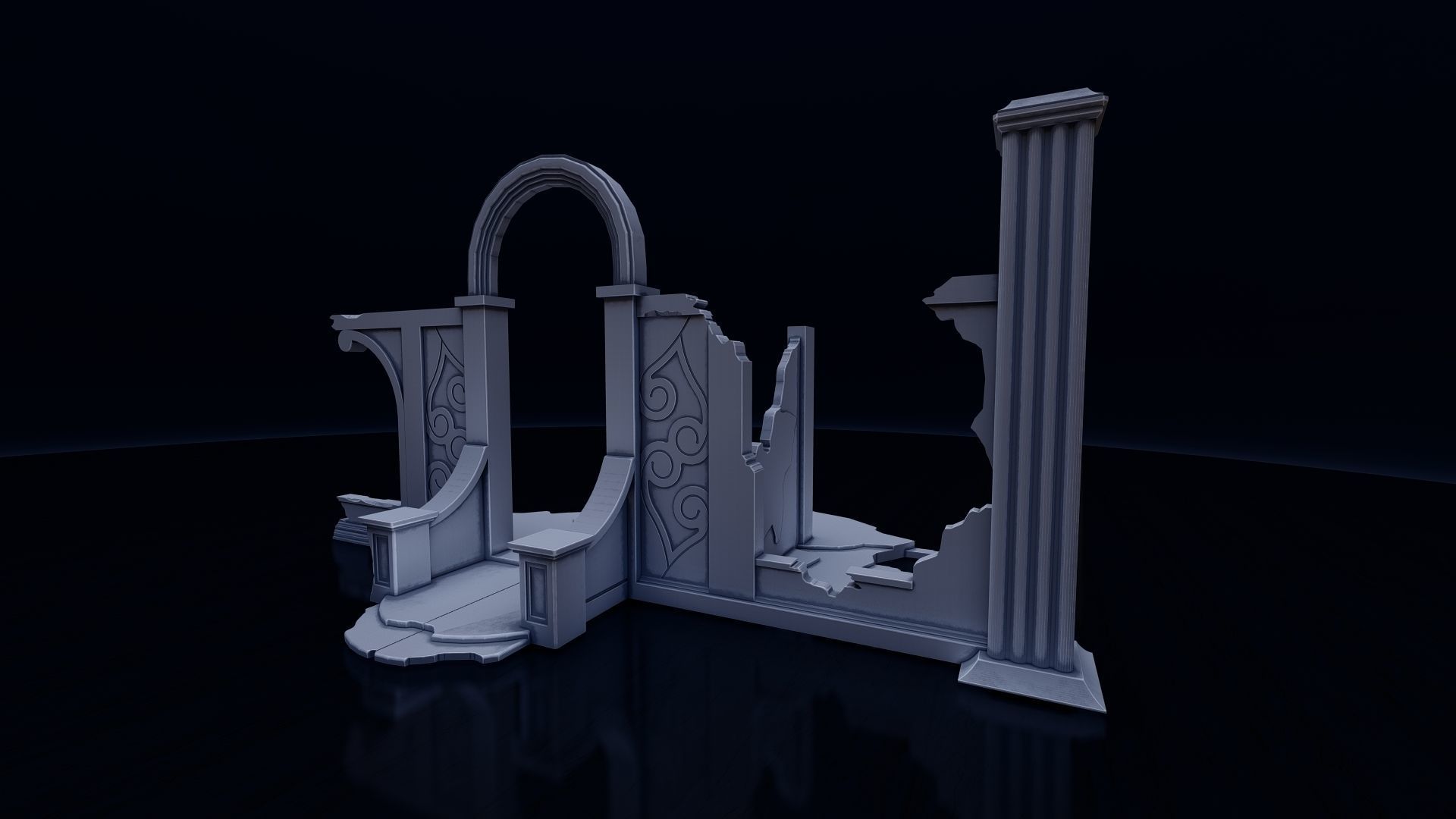 Ruins AR002 3D print model_3