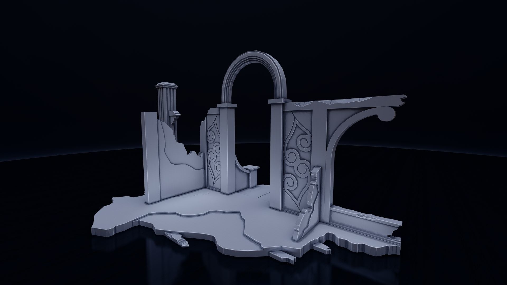 Ruins AR002 3D print model_1