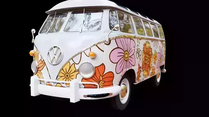 Hippie Volkswagen Van  3D model