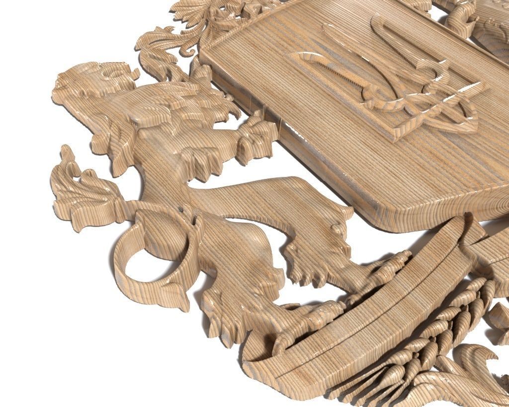 Coat of arms Ukrainian symbols-001 3D model_3