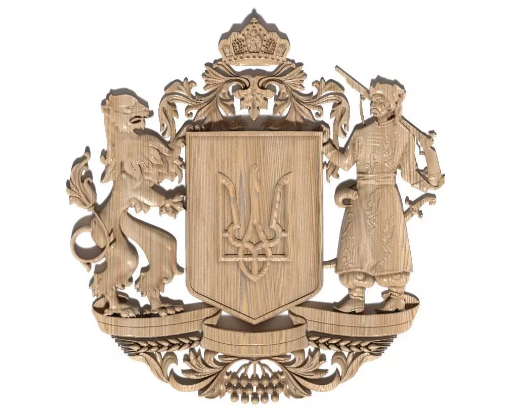 Coat of arms Ukrainian symbols-001 3D model_0