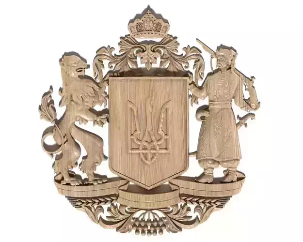 Coat of arms Ukrainian symbols-001 3D model
