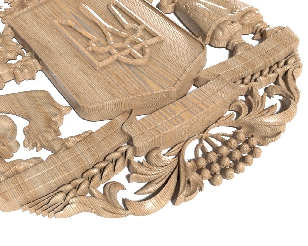 Coat of arms Ukrainian symbols-001 3D model_2