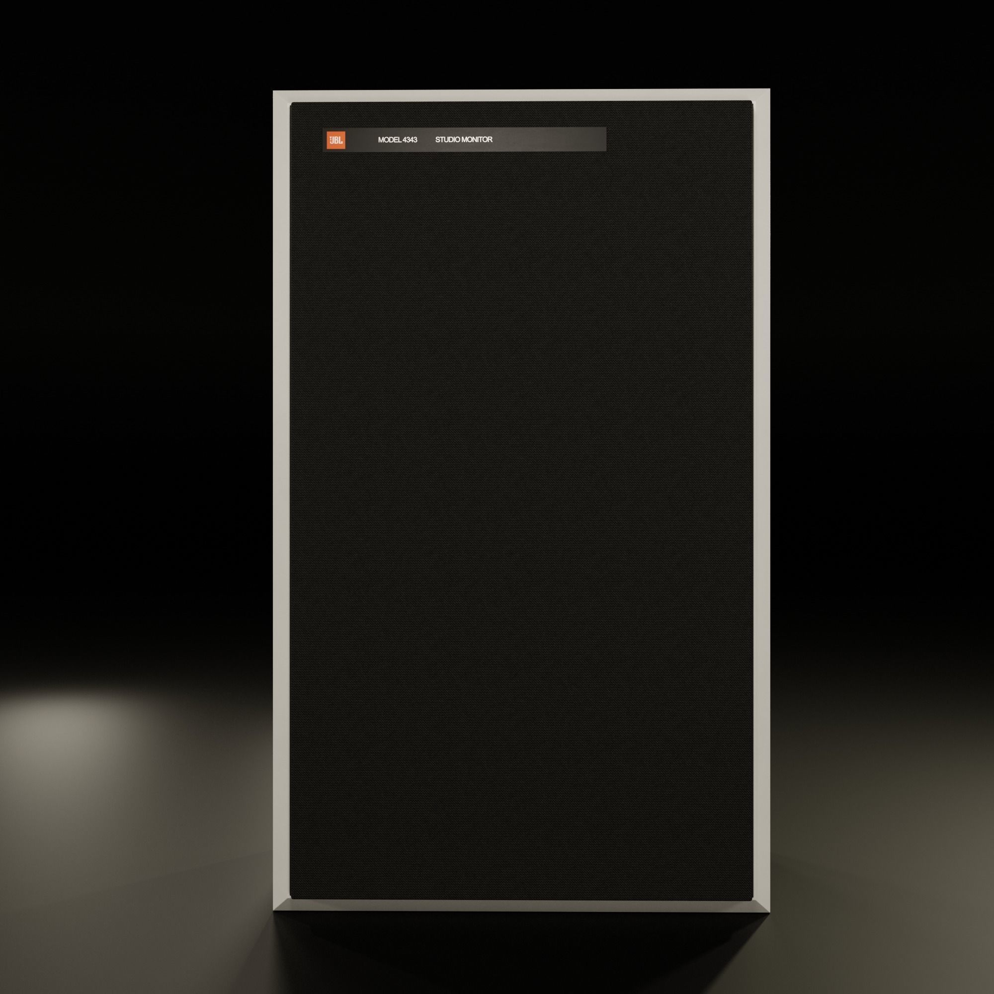 JBL 4343 Studio Monitor in Black 3D model_7