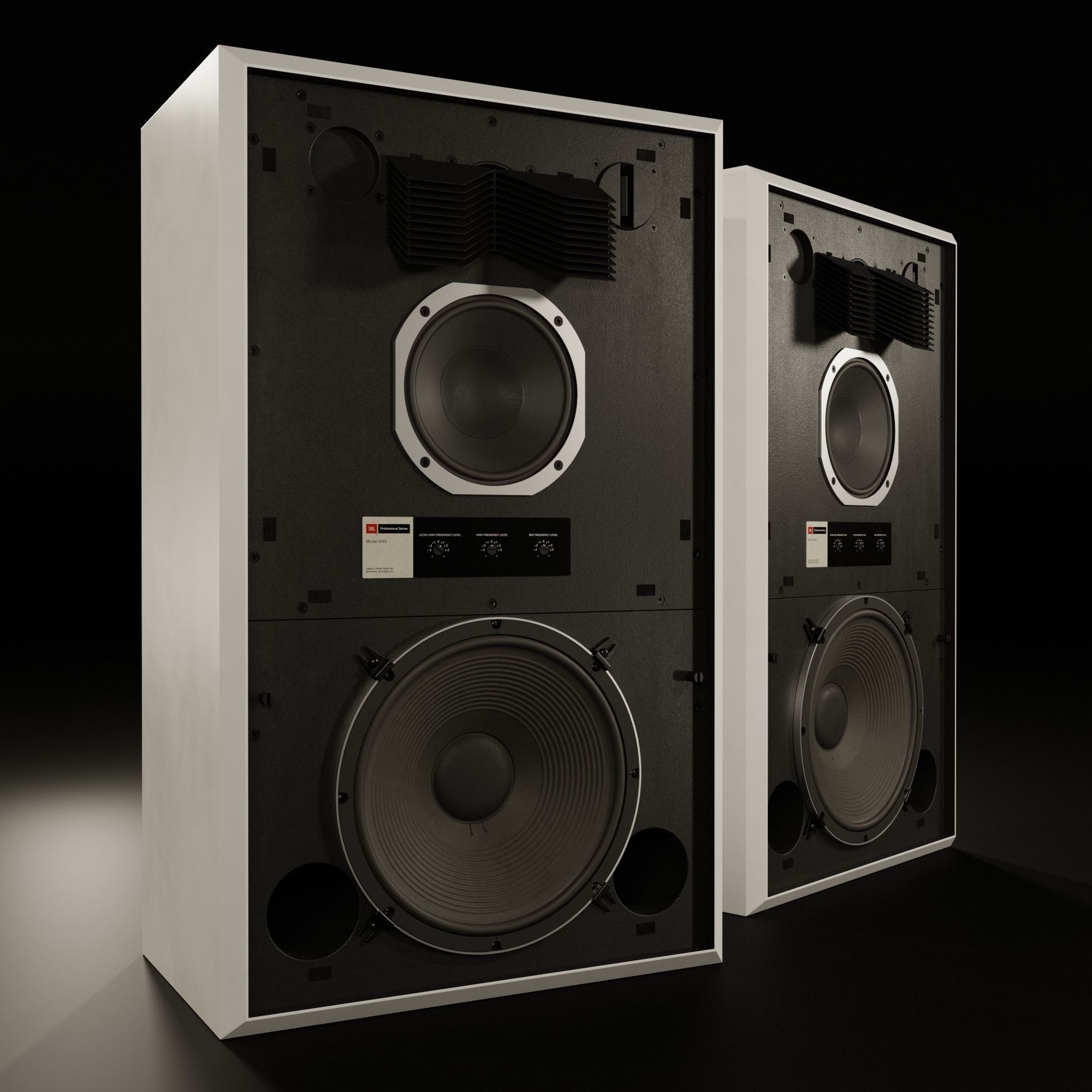 JBL 4343 Studio Monitor in Black 3D model_10