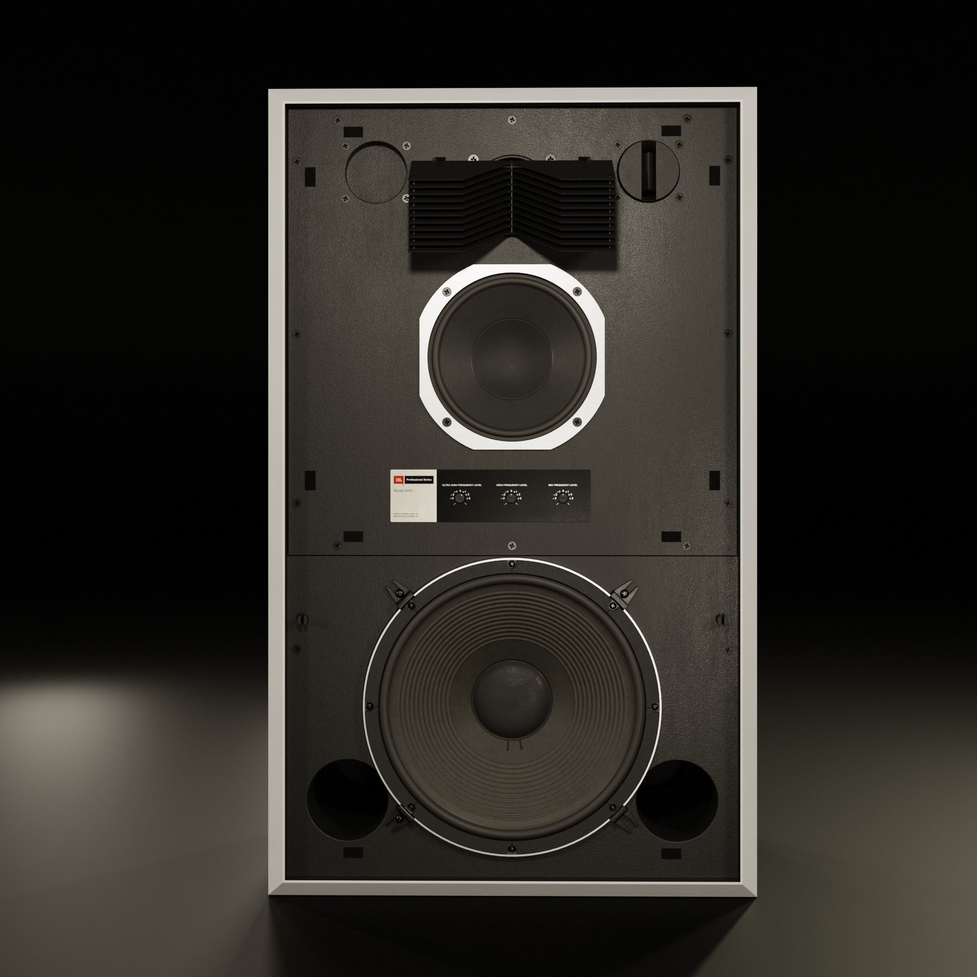 JBL 4343 Studio Monitor in Black 3D model_6