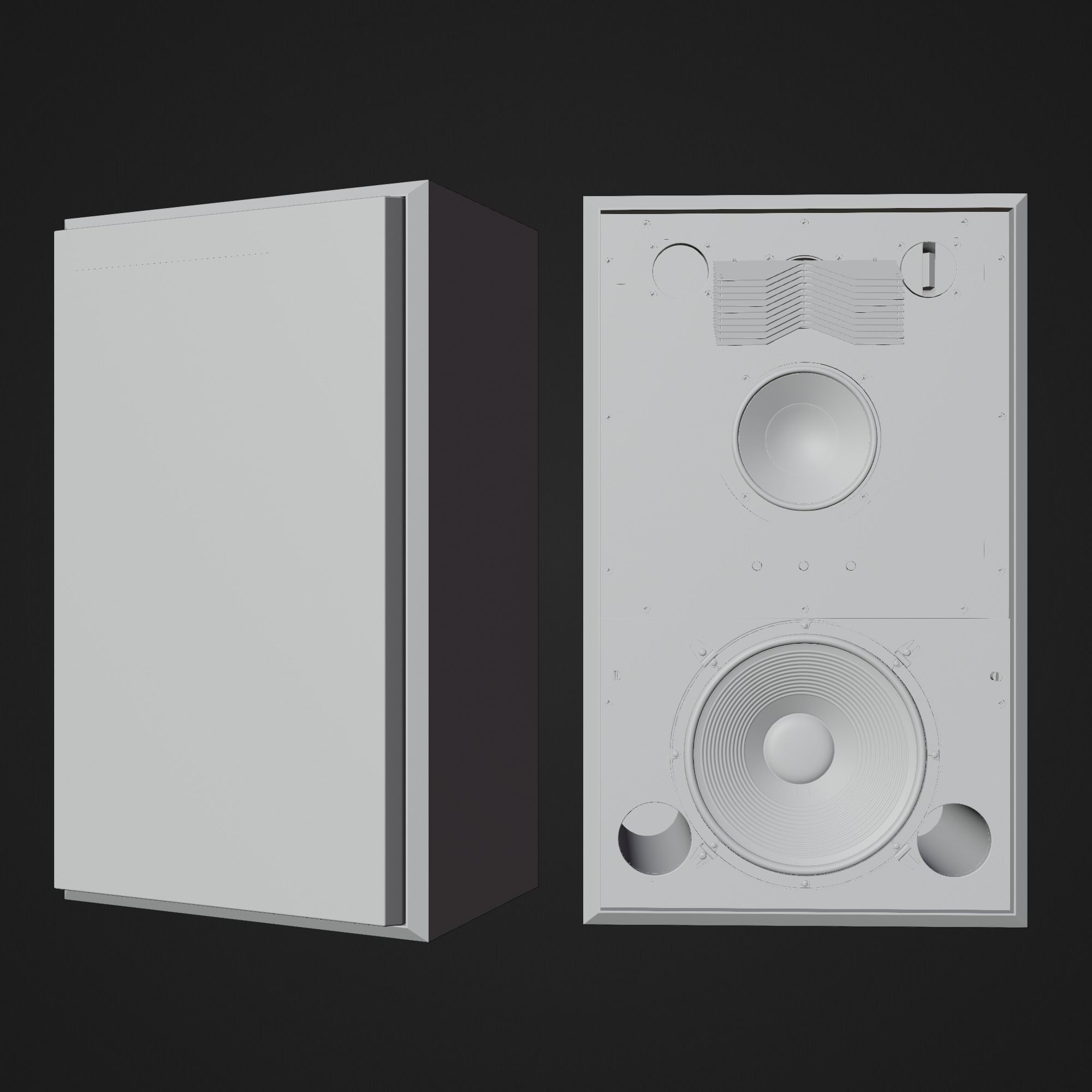 JBL 4343 Studio Monitor in Black 3D model_16