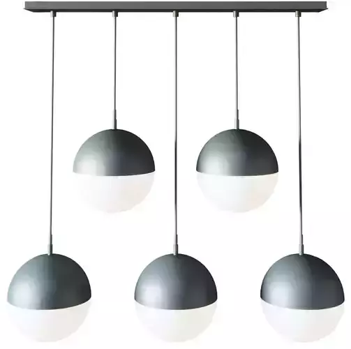 Hanging lamp copper light black pendant 5