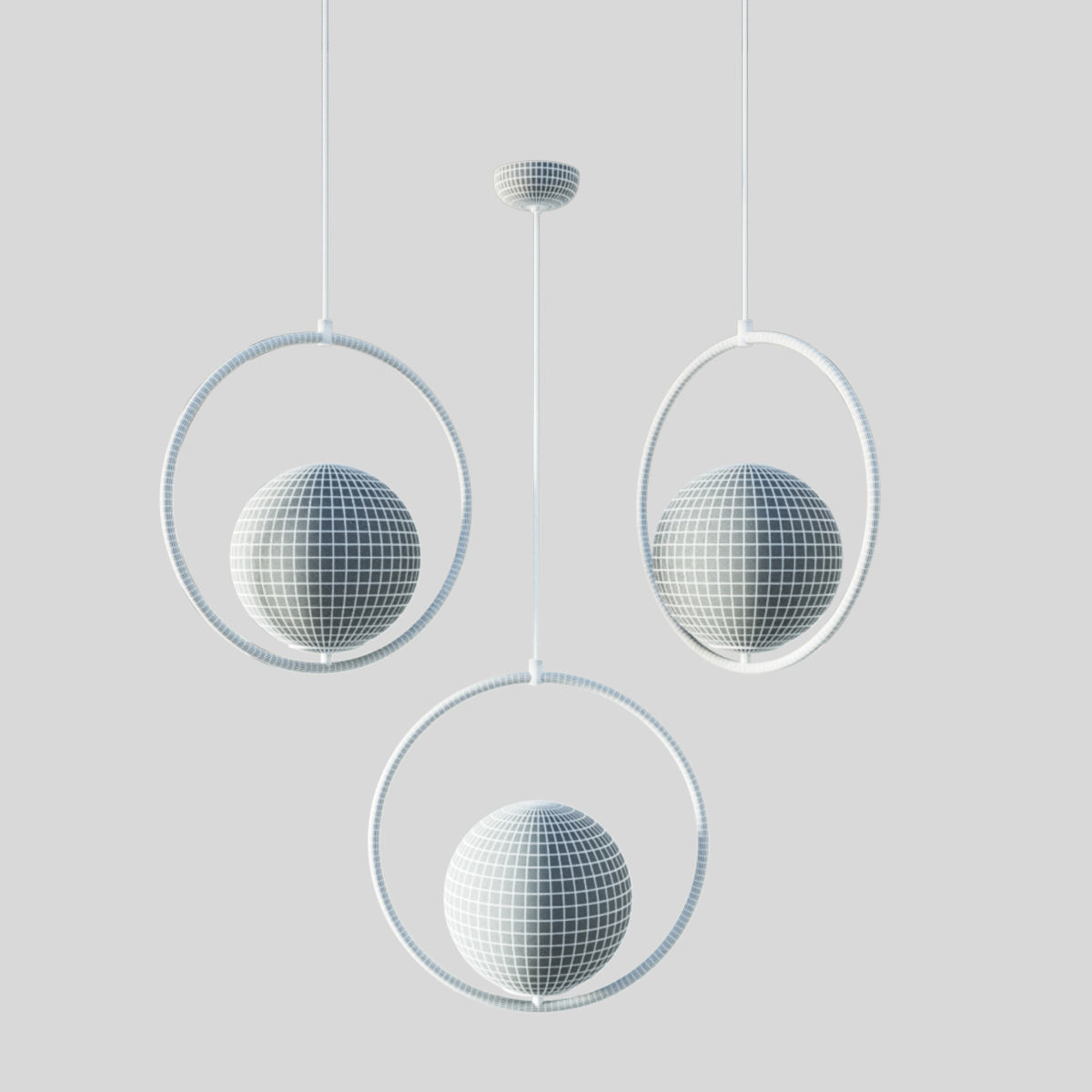 Suspended lamp pl372 3D model_2