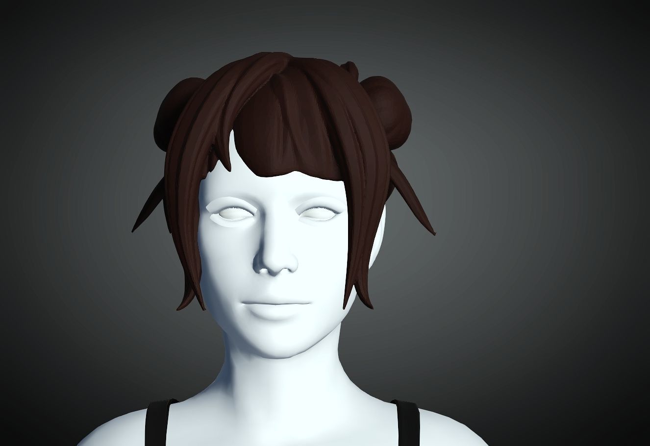 3D Hair style for Female 2 3D model 3D print model_1