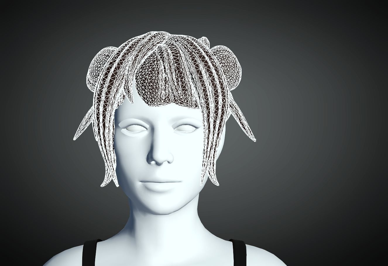 3D Hair style for Female 2 3D model 3D print model_4