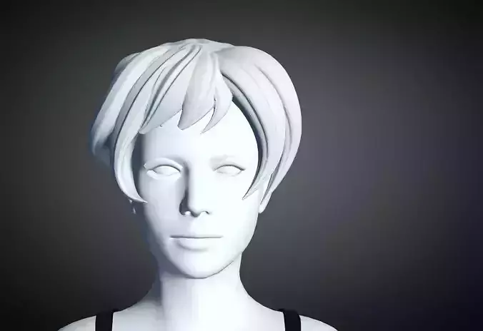 3D Hair style for Female 3 3D model