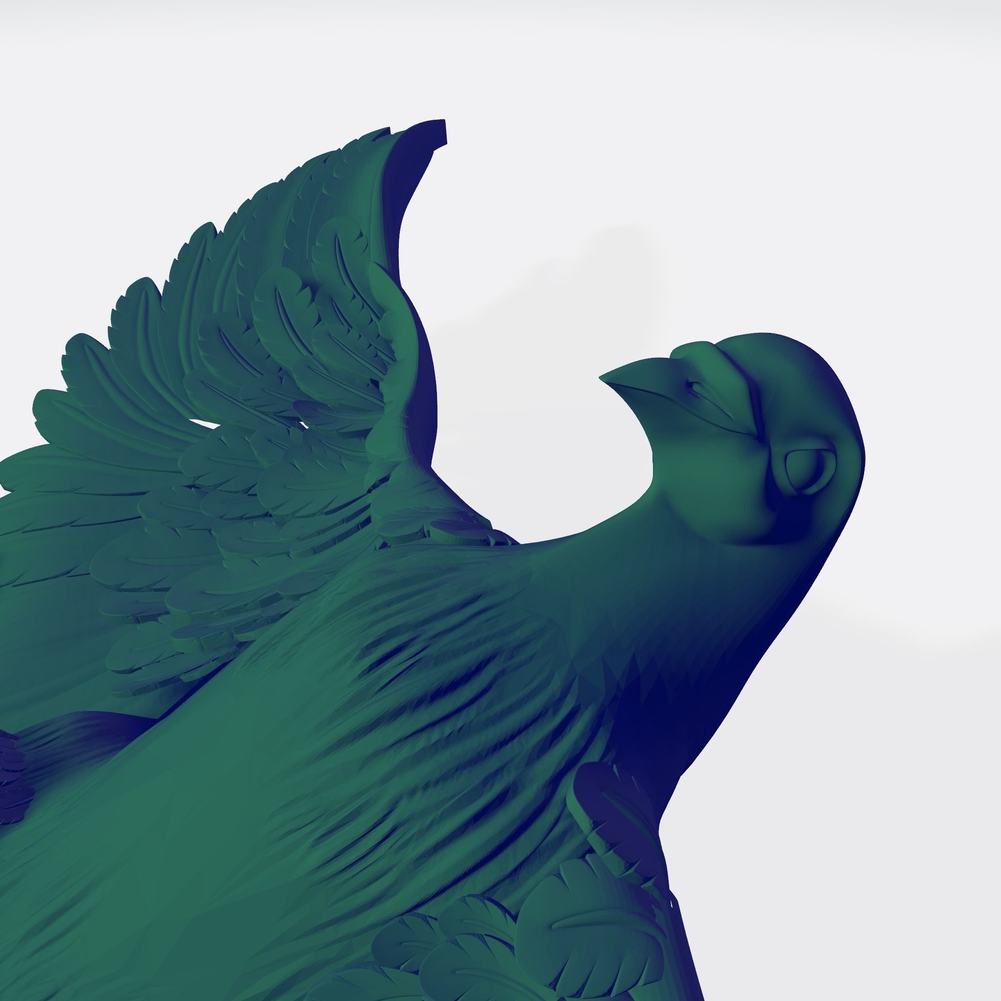 DOVE BASE RELIEF  3D print model_31