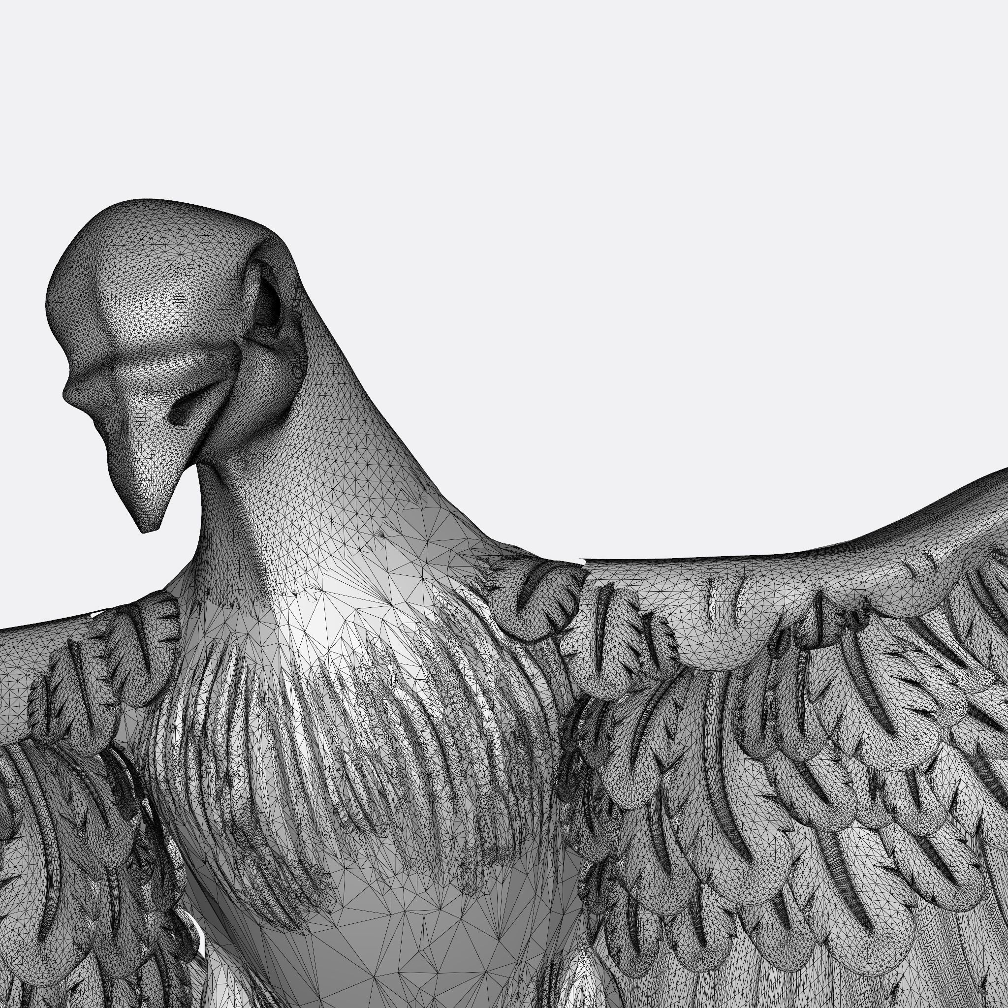 DOVE BASE RELIEF  3D print model_16