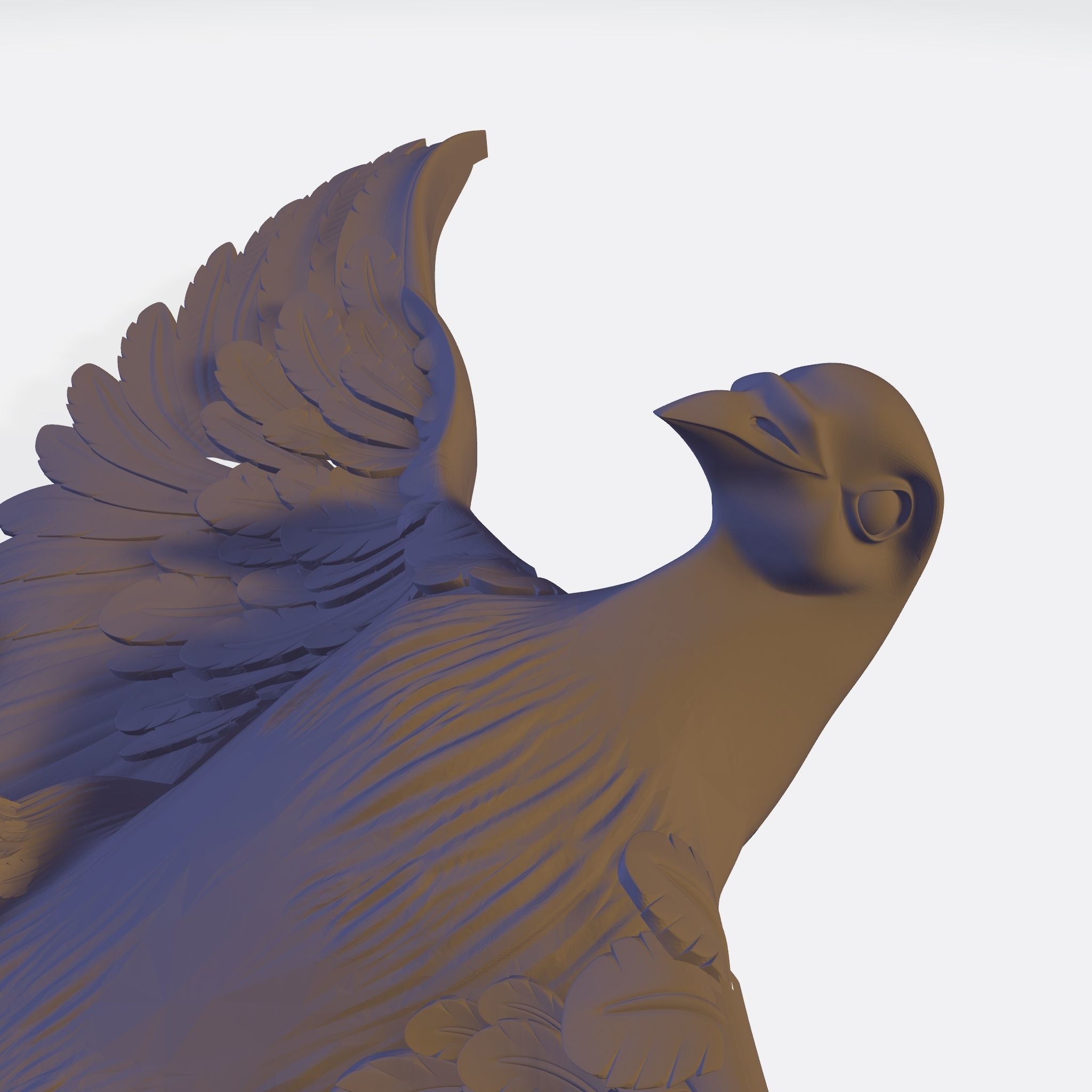 DOVE BASE RELIEF  3D print model_18