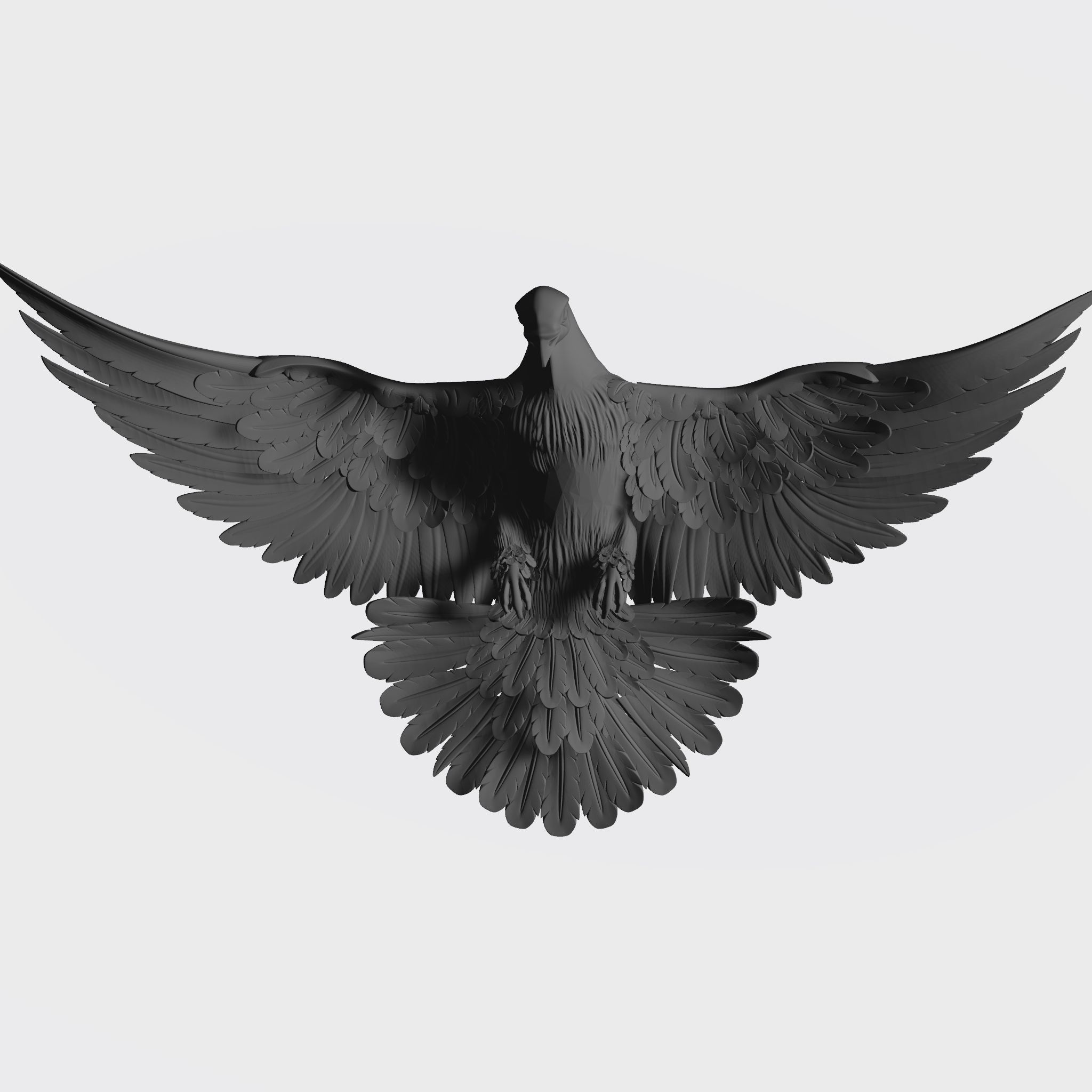 DOVE BASE RELIEF  3D print model_11