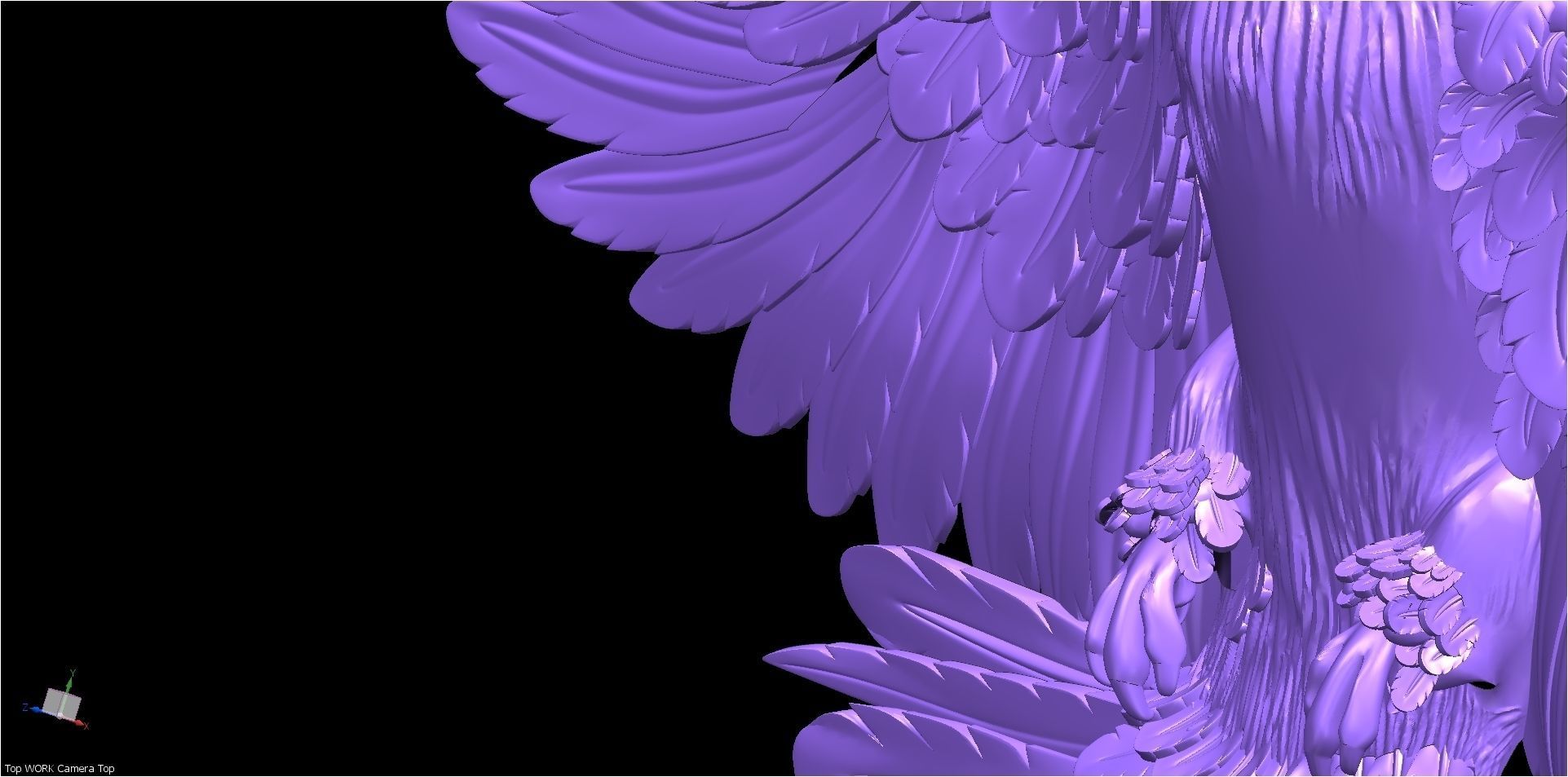 DOVE BASE RELIEF  3D print model_12