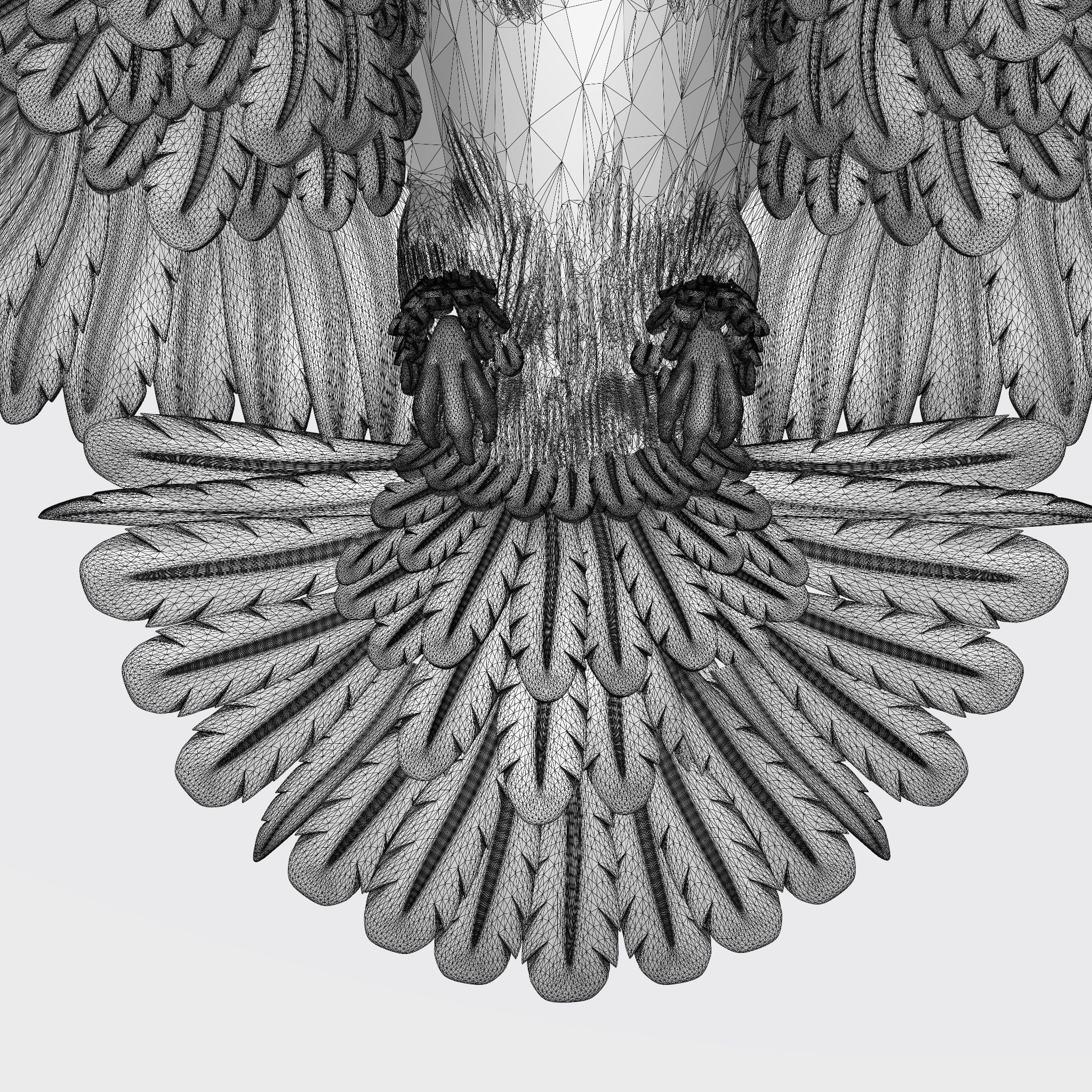 DOVE BASE RELIEF  3D print model_34