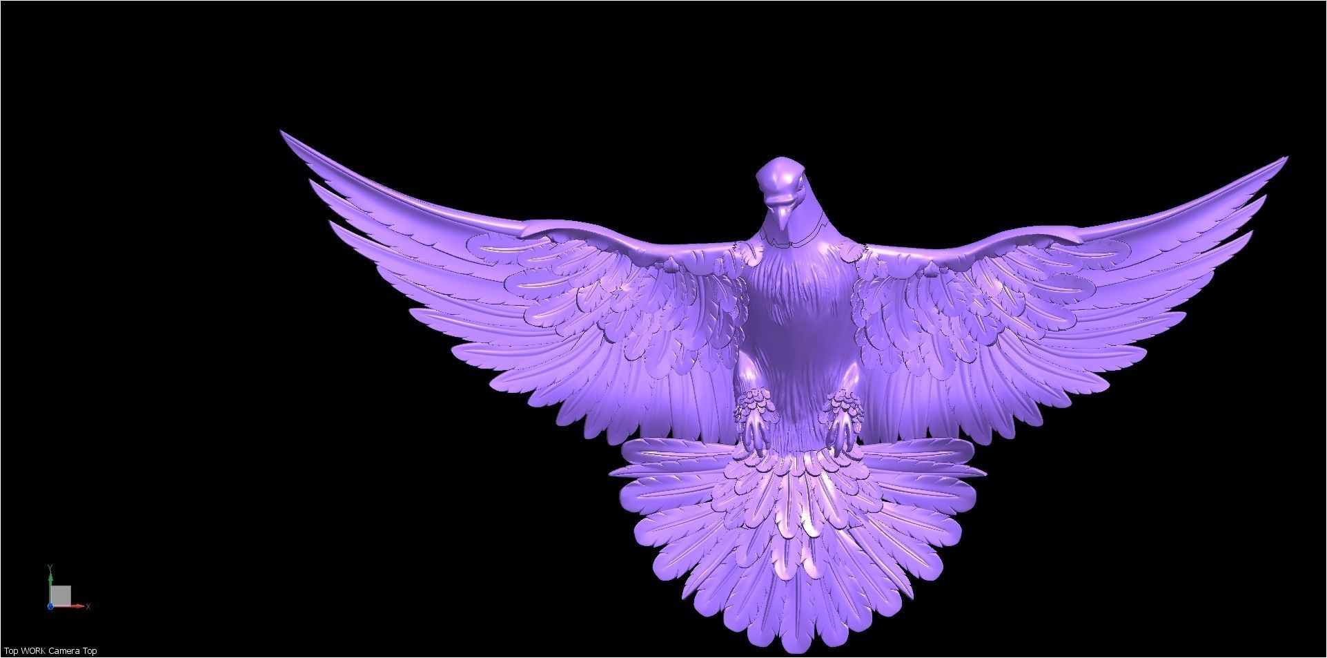 DOVE BASE RELIEF  3D print model_10