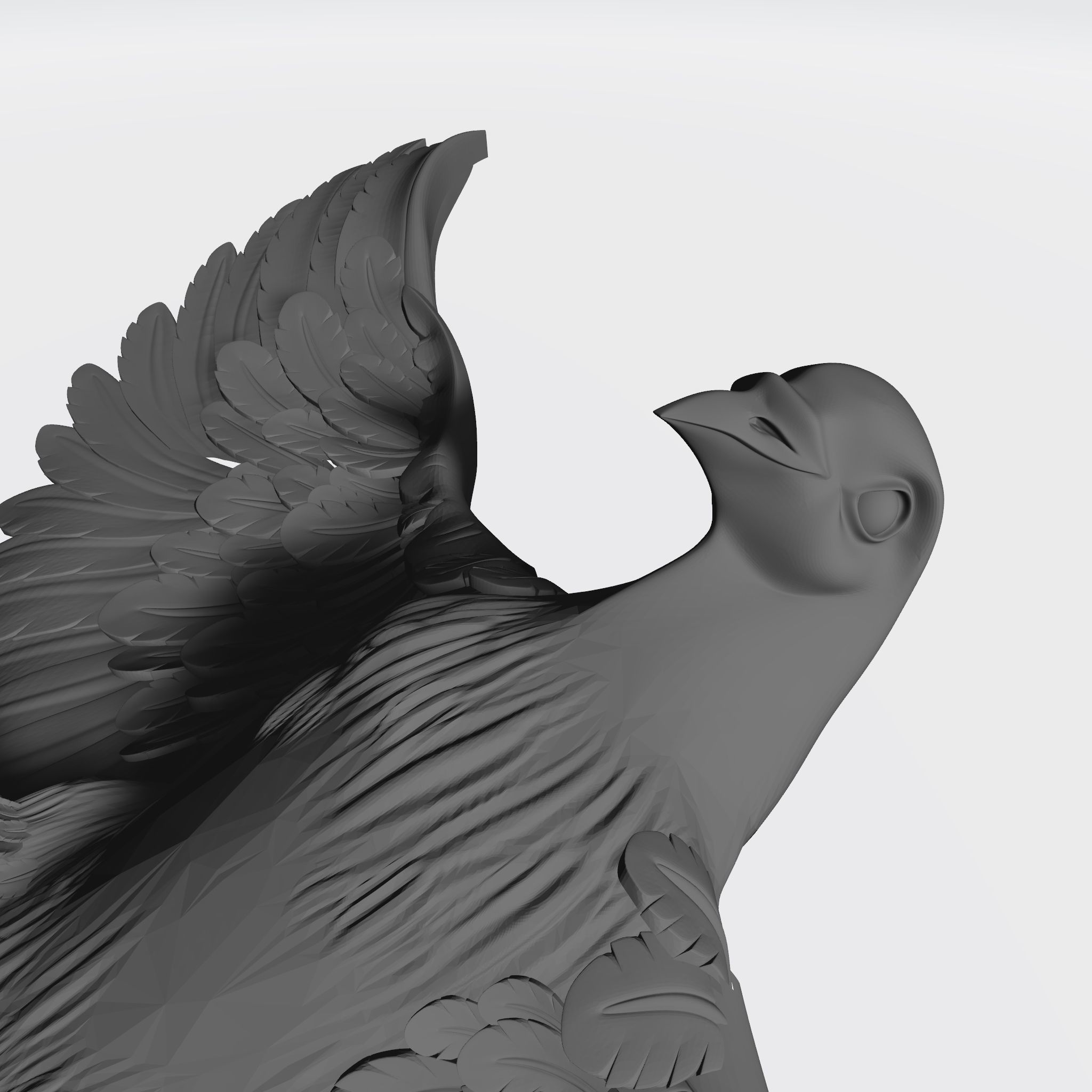 DOVE BASE RELIEF  3D print model_29
