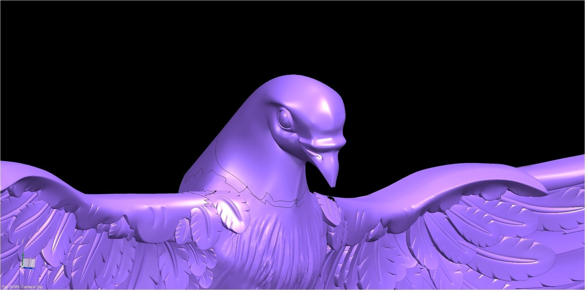 DOVE BASE RELIEF  3D print model_14